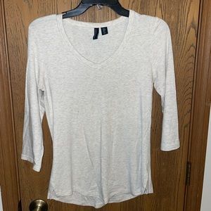Three Quarters Sleeve tan/cream mix colored top